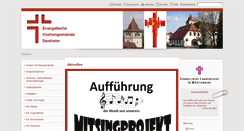 Desktop Screenshot of evangelische-kirche-sersheim.de