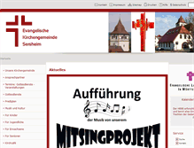 Tablet Screenshot of evangelische-kirche-sersheim.de